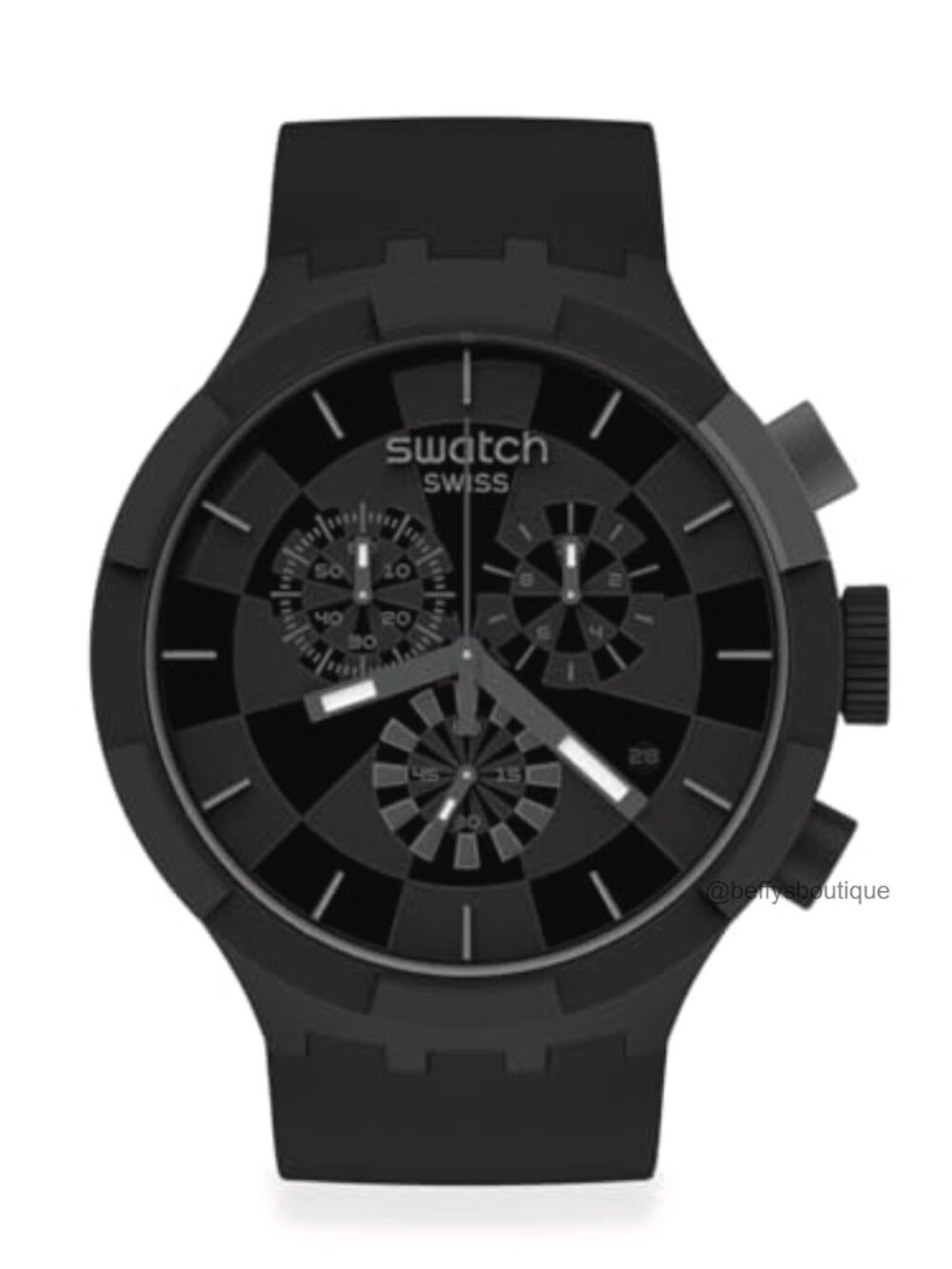 Big Bold Chrono Unisex Watch 47mm Silicone Band Water Resistant